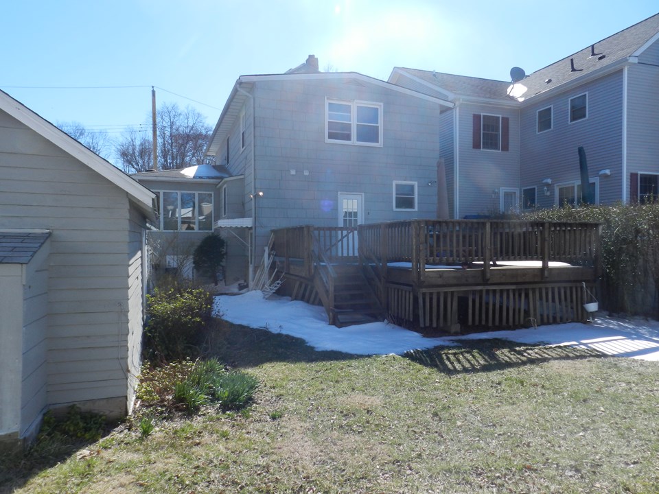backyard with deck